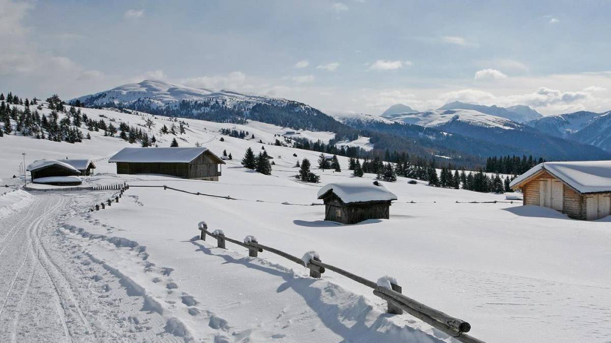 Snow fun in the Dolomites